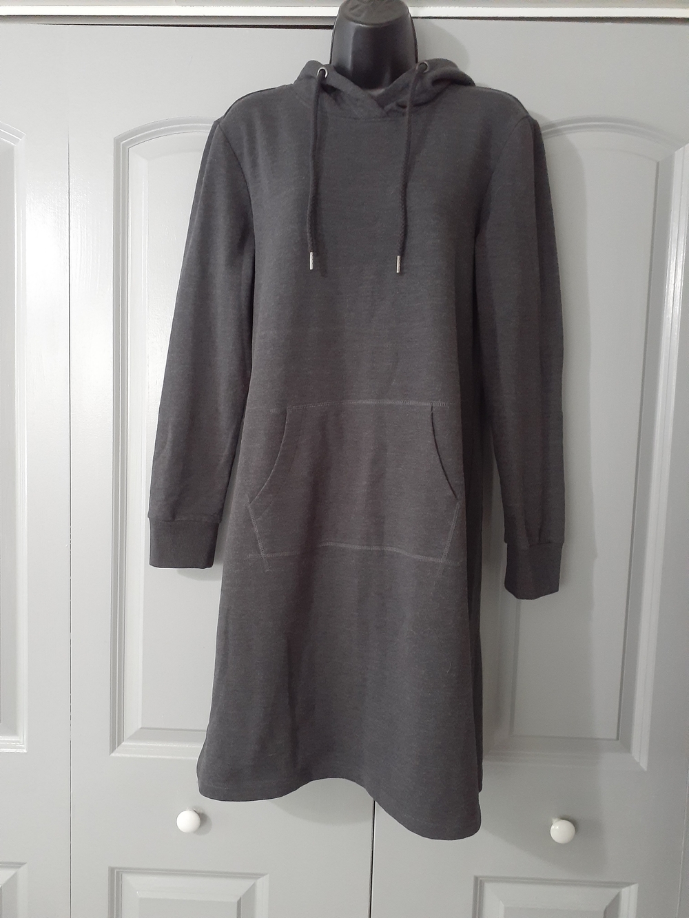 Serra Gray Hooded Sweatshirt Dress